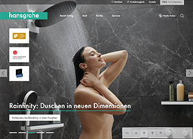 Screenshot von www.hansgrohe.de